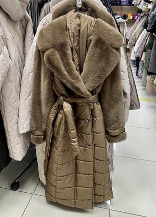 Alberto bini пальто зимнее коричневое пальто стеганое шоколад5 фото