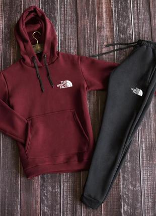 Худі + штани ❄️ зимовий спортивний костюм на флісі the north face