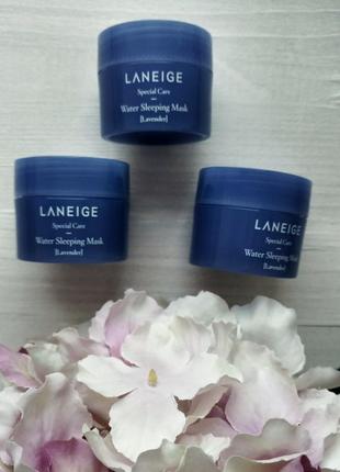 💜нічна зволожуюча лавандова маска для обличчя laneige water sleeping mask 💜2 фото