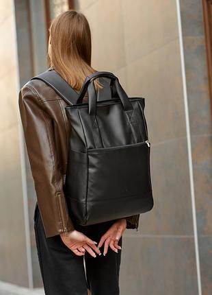 Жіноча сумка-рюкзак sambag shopper чорна
