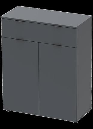 Комод doros рон 2 2 фасады 1 шухляда графит 80х38х100 (41516004)