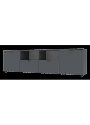 Комод doros рон 4 графит 2 фасада 2 шухляды 180х38х50 (44900234)