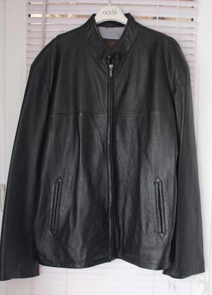 Мужская демисезонная куртка из натуральной кожи helium10 фото