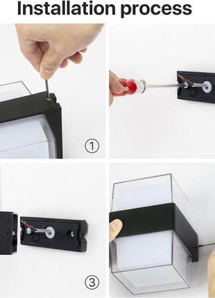 Сток фасадный настенный светильник 12w s black 3000k 105x95x135 220v ip65