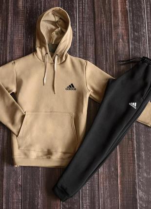 Худи + штаны ❄️ зимний спортивный костюм на флисе adidas