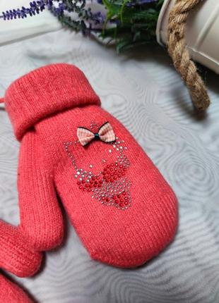 Зимние рукавицы на девочку 2-5 лет2 фото