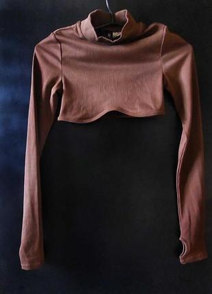 Топ в рубчик з пальчиком