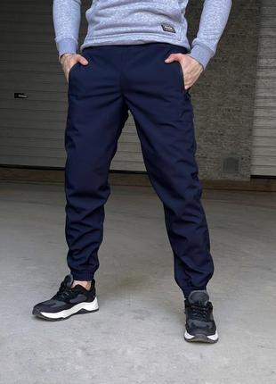 Серые мужские теплые спортивные штаны3 фото