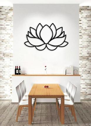 Декоративна картина із металу квітка лотоса 3, пано на стіну