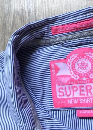 Бавовняна сорочка чоловіча superdry l4 фото