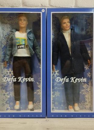 Лялька кен дефа чоловіка розмір 30 см зима - осінь хлопець у джинсах та куртці1 фото