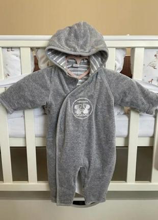 Lindex комбинезон демисезонный новорожденному малышу мальчику девочке 0-3 м 50-56-62 см