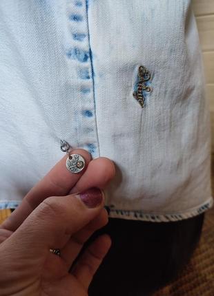 Рубашка блуза под джинс джинсовая khujo ☘️ размер м/42р6 фото