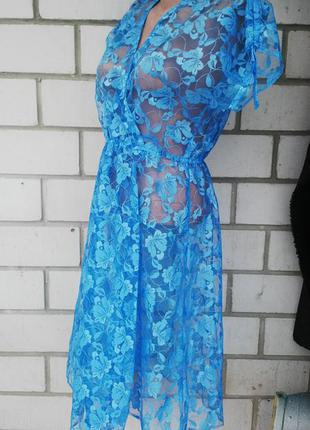 Новое кружевное(гипюровое) платье на запах,2 фото