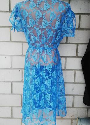 Новое кружевное(гипюровое) платье на запах,3 фото