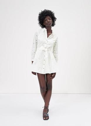 Zara maje sandro платье из прошвы