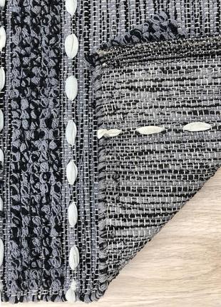 Килим в скандинавському стилі oslo чорно-сірий, ручна робота "lv"9 фото