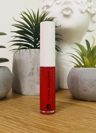 Оригинал комфортный блеск для губ glossier glassy high-shine lip gloss оттенок red - subtle, sheer red2 фото