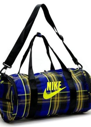 Стиль сумка бочонок nike raceday md duffel plaid1 фото