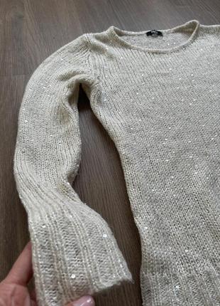 Тоненький свитер с пайетками блестками m &amp;co размер s7 фото