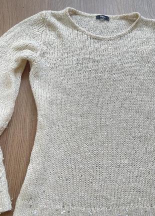 Тоненький свитер с пайетками блестками m &amp;co размер s5 фото