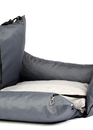 Автокрісло — лежак-сумка для собак в автомобіль dike (60х50х55)6 фото