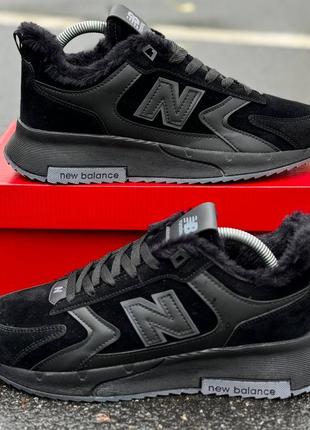 Зимние мужские замшевые кроссовки с мехом в стиле new balance 🆕 зимние нью баланс1 фото