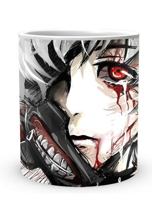 Кружка geek land белая tokyo ghoul токийский гуль крупный план tg.02.034 "gr"