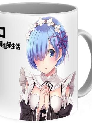 Кружка geekland re:zero. жизнь с нуля в альтернативном мире ram и rem rz.02.02 "gr"2 фото