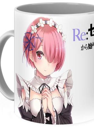 Кружка geekland re:zero. жизнь с нуля в альтернативном мире ram и rem rz.02.02 "gr"1 фото