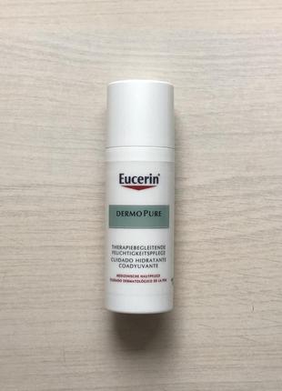 Заспокійливий крем для проблемної шкіри eucerin dermo pure skin adjunctive soothing cream