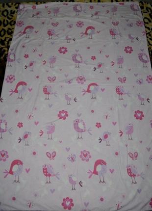 Обалденная якісна полуторне ліжко підодіяльник оригінал блідо рожевий пташки