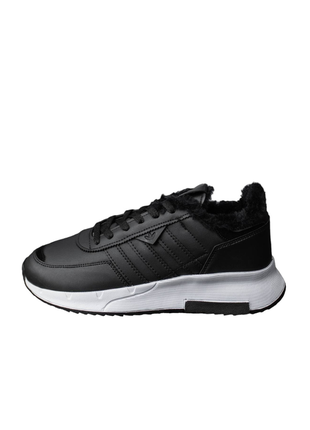 Чоловічі зимові кросівки adidas zx winter leather black.