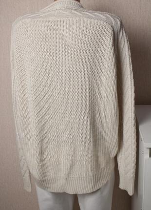 Бежевый свитер с косами м размер 38 bershka2 фото