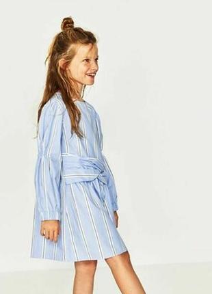 Платье рубашка детское в полоску zara