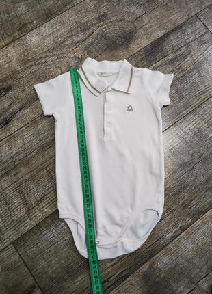 Бодик, бодик с коротким рукавом, benetton baby, р. 9-12мес., 74-80, длинна 41см6 фото