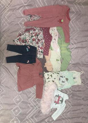 Пакет одежды на девочку 3-6 месяцев2 фото