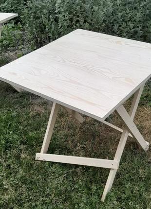 Розкладний стіл квадратний з натурального дерева, ручна робота, зробимо за вашим розмірам