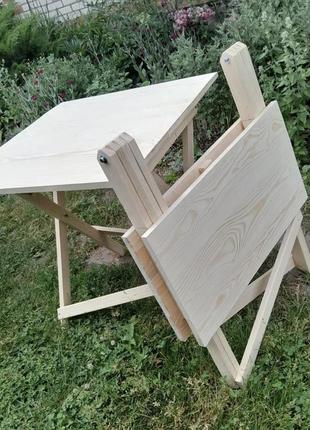 Стол раскладной квадратный из натурального дерева, ручная работа, сделаем по вашему размеру8 фото