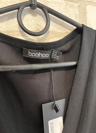 Сукня міді з драпіруванням оборами від boohoo7 фото