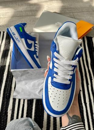 Женские кроссовки nike air force 1 low by virgil abloh white royal10 фото