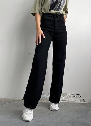 Базовые джинсы клеш высокая посадка белые и черные2 фото