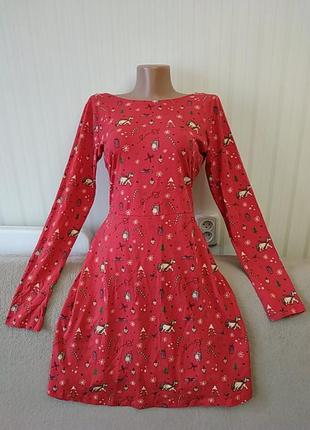 Новорічне плаття, ідеальний стан р 8, хлопок