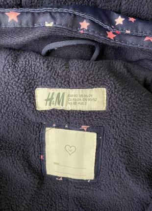 Теплая демисезонная детская куртка с флисовой подкладкой h&amp;m4 фото
