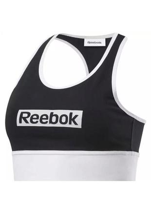 Спортивный топ бюстгальтер reebok te linear logo bral w fk67134 фото