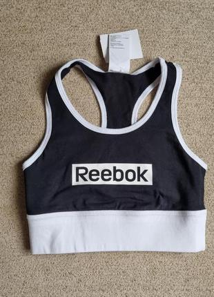 Спортивный топ бюстгальтер reebok te linear logo bral w fk6713