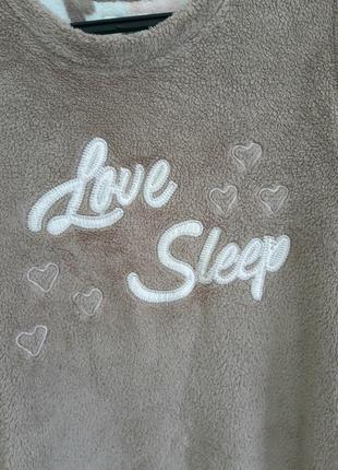 Пижамная теплая кофта для дома love sleep2 фото