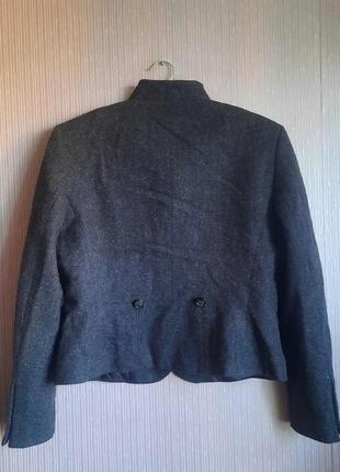 Качественный дизайнерский шерстяной теплый жакет в стиле gortz pacini rundholz от mark harris tweed10 фото