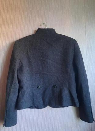 Качественный дизайнерский шерстяной теплый жакет в стиле gortz pacini rundholz от mark harris tweed8 фото
