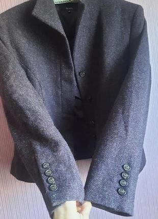 Качественный дизайнерский шерстяной теплый жакет в стиле gortz pacini rundholz от mark harris tweed6 фото